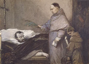 Martin Rithone bendiciendo el cuerpo del Conde de Egmont