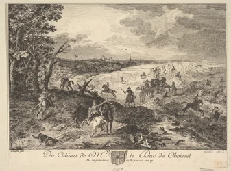 Robo en un Camino después de una pintura en la colección del Duque de Choiseul, 1771