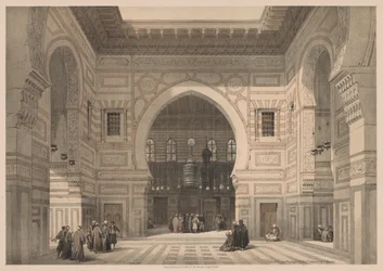 Egipto y Nubia: Volumen III - No. 36, Interior de la Mezquita del Sultán El Ghoree, 1838