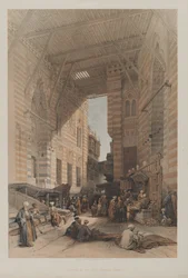 Egipto y Nubia, Volumen III: Bazar de los Merceros de Seda, El Cairo, 1848