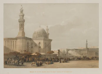 Egipto y Nubia, Volumen III: Mezquita del Sultán Hassan, desde la Gran Plaza del Rameyleh