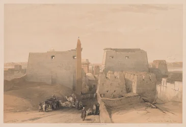 Egipto y Nubia: Volumen II - No. 38, Grandes Entradas al Templo de Luxor, 1838