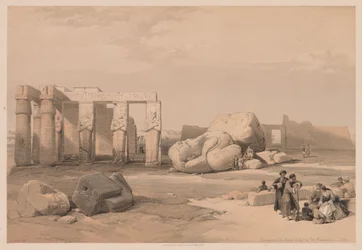 Egipto y Nubia: Volumen II - No. 4, Fragmentos de los grandes colosos, en el Memnonium