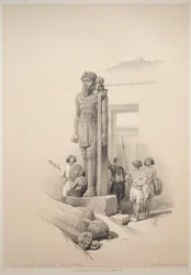 Egipto y Nubia: Volumen II - No. 7, Colosos en Wady Saboua, 1838