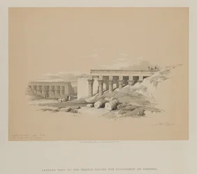 Egipto y Nubia, Volumen II: Vista lateral del templo llamado El Typhonoeum en Dendera