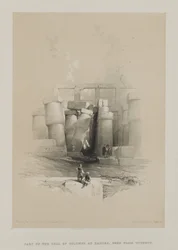 Egipto y Nubia, Volumen II: Parte de la Sala de las Columnas de Karnak, Tebas