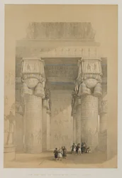 Egipto y Nubia, Volumen II: Vista desde debajo del pórtico del Templo de Dendera