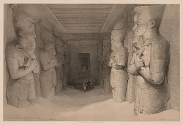 Egipto y Nubia: Volumen I - No. 14, Interior del Templo Aboo Simbel