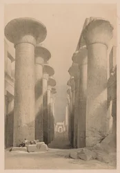 Egipto y Nubia: Volumen I - No. 20, Gran sala en Karnak, Tebas
