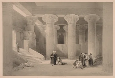 Egipto y Nubia: Volumen I - No. 24, Templo en Esneh, 1838