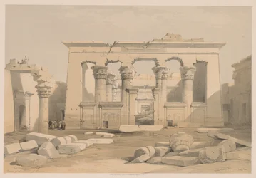 Egipto y Nubia: Volumen I - No. 28, Pórtico del Templo de Kalabshi