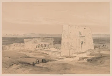 Egipto y Nubia: Volumen I - No. 34, Templo de Edfou. Antigua Apolinópolis, Alto Egipto