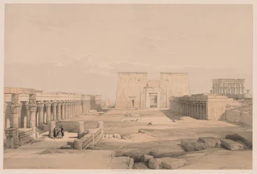 Egipto y Nubia: Volumen I - No. 42, Gran acceso al templo de Filae, Nubia