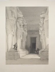 Egipto y Nubia: Volumen I - No. 9, Templo excavado de Gyrshe, Nubia