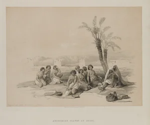 Egipto y Nubia, Volumen I: Esclavos abisinios descansando en Korti-Nubia