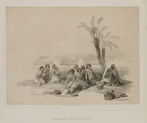 Egipto y Nubia, Volumen I: Esclavos abisinios descansando en Korti-Nubia, 1847
