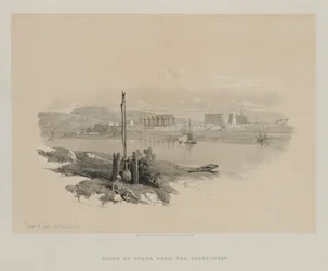 Egipto y Nubia, Volumen I: Ruinas de Luxor desde el suroeste, 1846