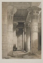 Egipto y Nubia, Volumen I: Vista bajo el Gran Pórtico del Templo, Philae