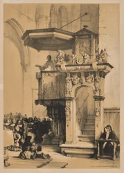 Bocetos en Bélgica y Alemania, Primera Serie, Púlpito en la Catedral de Tréveris