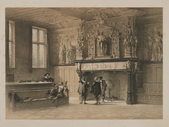Bocetos en Bélgica y Alemania, Volumen I: Sala de Justicia de los Magistrados du Franc, Brujas, 1840