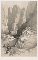 La Tierra Santa, Siria, Idumea, Arabia, Egipto y Nubia Vol. III: Entrada a Petra, 1842