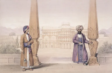 Un noble Dooranee y su asistente en el palacio de Candahar, de 