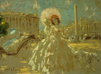 Place de la Concorde (óleo sobre lienzo)