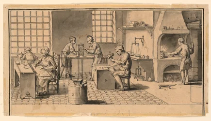 Taller de batidor de oro para la Enciclopedia de Diderot