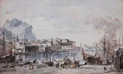 Vista del puerto de Palermo, 1777