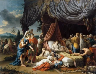 Alejandro Magno y Hefestión en el lecho de muerte de la esposa de Darío III