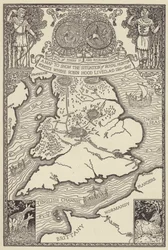 Un mapa para mostrar la situación de los bosques reales de caza donde vivió Robin Hood, AD 1160-1247