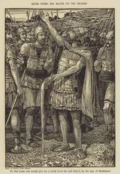 David vierte el agua en el suelo