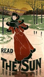 Póster Publicitario del Periódico "The Sun", 1897