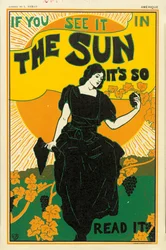 Cartel publicitario del periódico «The Sun», 1895