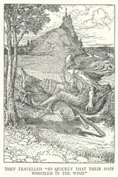 Viajaron "tan rápido que su cabello silbaba en el viento"