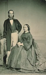 Maximiliano de Habsburgo-Lorena (1832-67) y Carlota de Sajonia-Coburgo-Gotha (1840-1927), Emperador y Emperatriz de México, antes de su partida hacia México, 1864