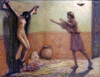 Mujer crucificada