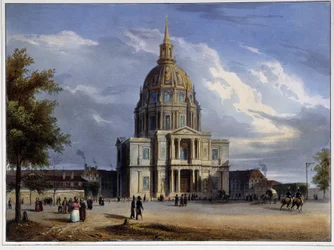 Dôme des Invalides en "Paris en 1837" por Arnout