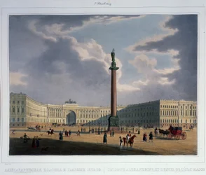 La columna de Alejandro. Vista desde el cuartel general del ejército principal, 1840s