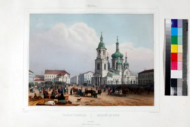 La Plaza Sennaya y la Iglesia del Salvador (eglise de l