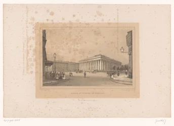 Vista del edificio de la Bolsa de París
Bourse et Tribunal de Commerce (título en el objeto)
Rostros en París y sus alrededores (título de la serie)
París (título de la serie en el objeto)