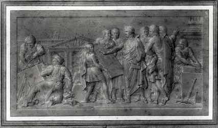 Mejoras para París, estudio para un bajorrelieve, principios del siglo XIX