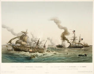 Combate naval entre el Kearsage y el Alabama, pub. 1864