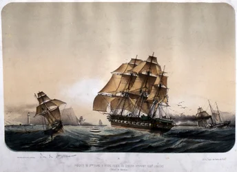 Fragata de segunda fila en Gibraltar