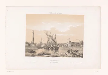 Vista de Caen desde el Cours Caffarelli
Port de Caen, pris du Cours Caffarelli (título en el objeto)
Francia contemporánea (título de la serie)
La France de nos jours (título de la serie en el objeto)