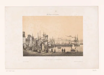Vista del puerto de Cherburgo
Vue du port de Cherbourg (título en el objeto)
Francia contemporánea (título de la serie)
La France de nos jours (título de la serie en el objeto)