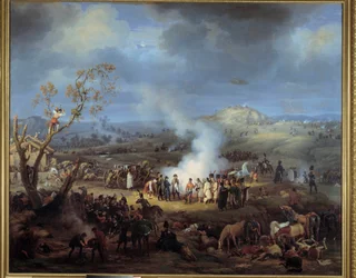Bivouac de Napoleón I en la víspera de la Batalla de Austerlitz el 1 de diciembre de 1805. Pintura de Louis François Lejeune (1775-1848)