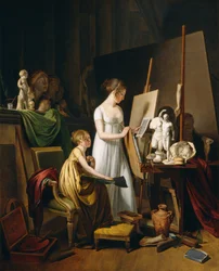 Estudio de un pintor, c. 1800 (óleo sobre lienzo)