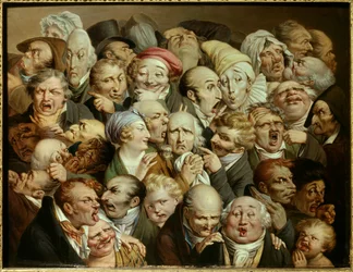 Caricatura: serie de expresiones ridículas 