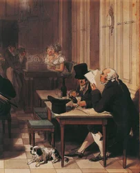 Interior de café alrededor de 1815